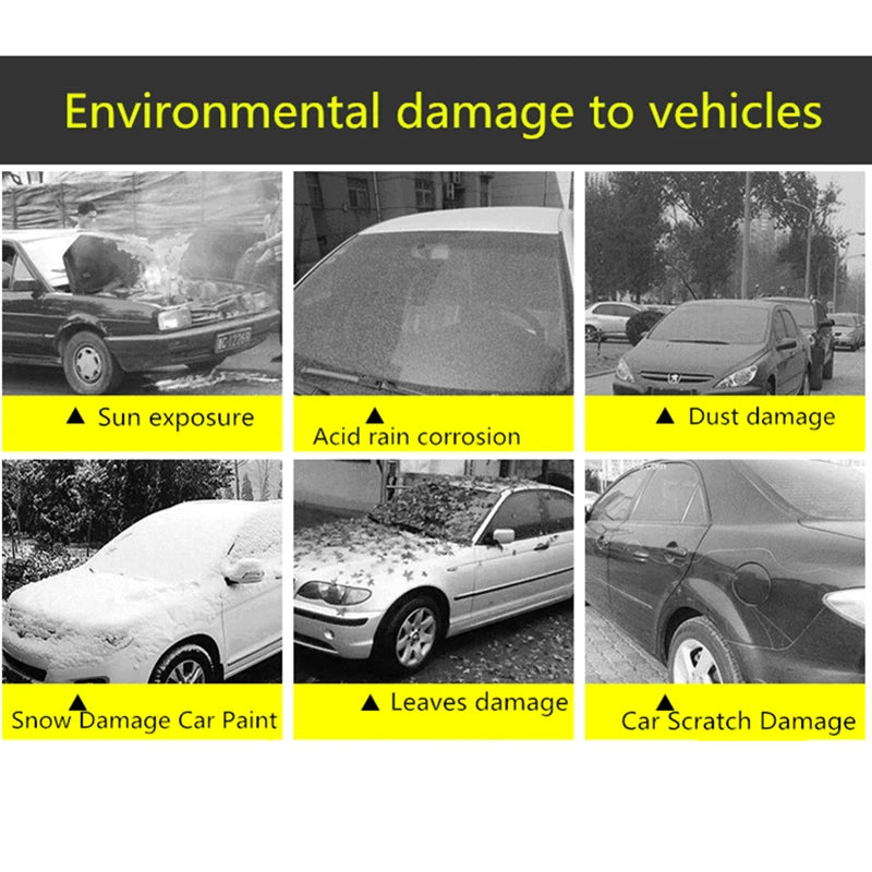 Cubierta de auto negra impermeable