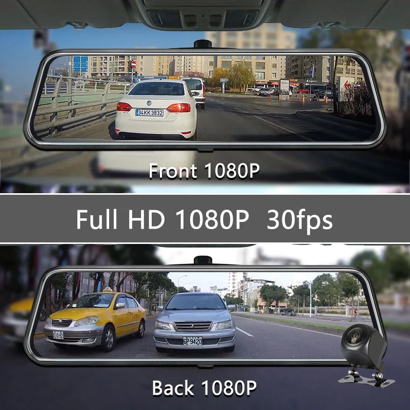 Cámara retrovisor 10” táctil con doble grabación