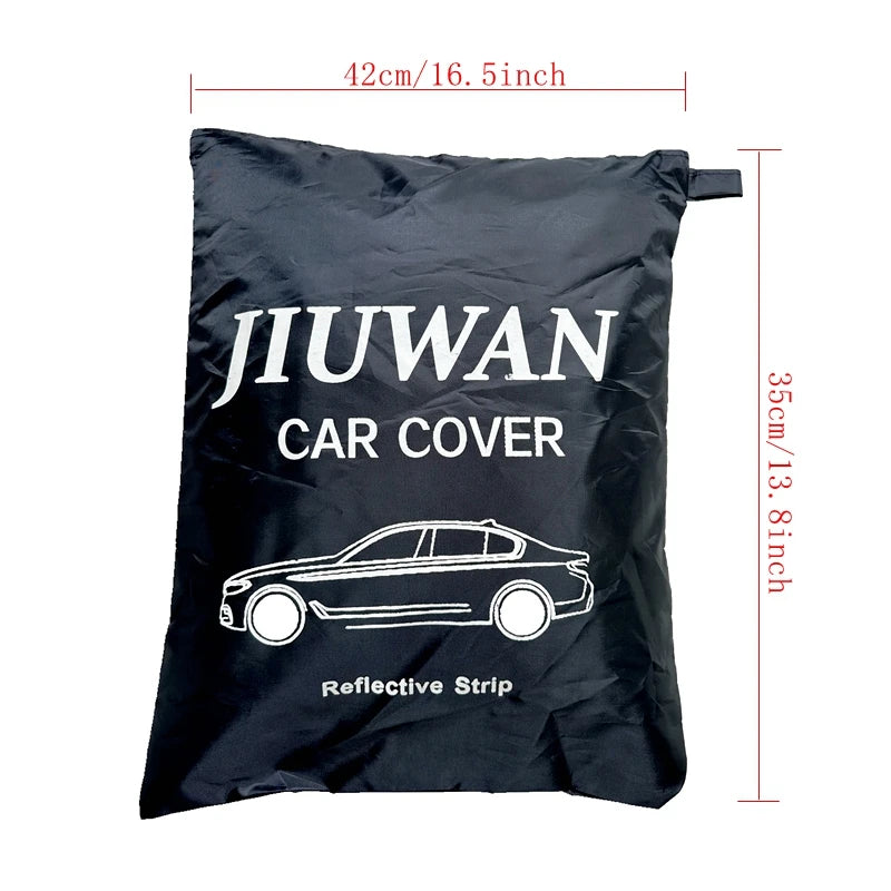 Cubierta de auto negra impermeable