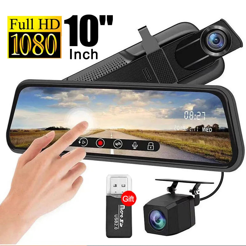 Cámara retrovisor 10” táctil con doble grabación